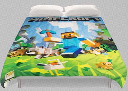 RM minecraft  bed-cover